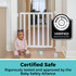 LuxeCraft Wood Gate White: Certified safe - rigorously tested and approved by the Baby Safety Alliance. Baby Safety Alliance Verified seal. 