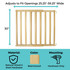 LuxeCraft Wood Gate Beechwood: Adjusts to fit openings 25.25" - 39.25" wide, 30" tall, material natural wood & steel hardware, color beechwood, mounting hardware only. 