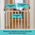 LuxeCraft Wood Gate Beechwood: Measure carefully to ensure the gate will work in your space. Gate height: 30", Hinge height: 29 5/8", Latch height: 31 7/8".