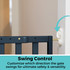 LuxeCraft Wood Gate Midnight Blue: Swing control - customize which direction the gate swings for ultimate safety and versatility.