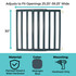 LuxeCraft Wood Gate Midnight Blue: Adjusts to fit openings 25.25" - 39.25" wide, 30" tall, material painted wood & steel hardware, color Midnight Blue, mounting hardware only. 