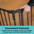 Deluxe Décor Universal Fit Gate Black: Convenient features - opens with one hand so you can juggle snacks, toys, and little ones like a pro.