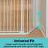 Deluxe Décor Universal Fit Gate White: Universal Fit - lower wall mounts accommodate baseboards and trim up to 10.5"