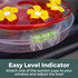 Sunny Petals 13 oz. Window-Mount Hummingbird Feeder: Easy Level Indicator - attach one of the suction cups to your window and adjust the level.