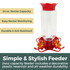 Ruby Bloom 24 oz. Hummingbird Feeder: Simple & Stylish Feeder - 24 oz. capacity feeder includes a decorative plastic reservoir and all-weather durability. 24 oz. nectar capacity, Easy nectar monitoring, Durable & ant resistant