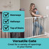 Easy Swing & Lock Gate Series 2  White: Versatile gate - great for a variety of openings in your home such as doorways, hallways, top of stairs.
