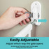 Easy Swing & Lock Gate Series 2  White: Easily adjustable - adjust which way the gate opens. At the top of the stairs, don't let the gate swing over the stairs. 