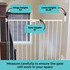 Easy Swing & Lock Gate Series 2  White: Measure carefully to ensure the gate will work in your space. Gate height: 31", Hinge height: 32", Latch height: 33.25". 