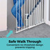 Tall Easy Swing & Lock Gate Series 2 White: Safe Walk Through - convenient no-threshold design prevents tripping.