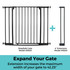 StepSafe Auto-Close Gate Black 4" 2-Bar Extension: Expand your gate. Extension increases the maximum width of your gate to 42.25".