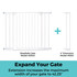 StepSafe Auto-Close Gate White 4" 2-Bar Extension: Expand your gate. Extension increases the maximum width of your gate to 42.25".