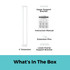 StepSafe Auto-Close Gate White 4" 2-Bar Extension what's in the box: 4" extension, upper support bracket, instruction manual, extension pins, lower frame support bracket.
