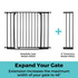 StepSafe Auto-Close Gate Black 8" 3-Bar Extension: Expand your gate. Extension increases the maximum width of your gate to 46".