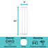 StepSafe Auto-Close Gate White 8" 3-Bar Extension: 30" tall, 8" wide. Material: heavy duty steel, Color: white, Mounting: pressure or hardware.