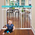 StepSafe Auto-Close Gate White 8" 3-Bar Extension up to 46" wide.