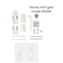 Hardware Package - Tall Easy Swing & Lock Gate Series 2 White model #5058