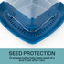 North States Garden Pavilion Birdfeeder Vallarta Blue: Seed protection - drainage holes help keep seed dry and fresh after rain.