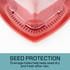 North States Garden Pavilion Birdfeeder Vermillion Red: Seed protection - drainage holes help keep seed dry and fresh after rain.