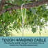 North States Garden Pavilion Birdfeeder Vermillion Red: Tough hanging cable - the sturdy cable hangs from branches or hooks for flexible placement. 