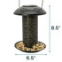 North States Nature's Yard Black Solar Lantern Birdfeeder: Dimensions - 8.5" tall, 6.5" wide.