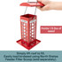 North States Nature's Yard Solar Red Phone Booth Birdfeeder: Holds 1.5 lbs. of seed. Simply lift roof to fill. Easily load birdseed using North States Feeder Filler Scoop (sold separately).