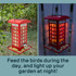 North States Nature's Yard Solar Red Phone Booth Birdfeeder: Feed the birds during the day, and light up your garden at night!