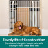 StepSafe Tall Walk-Thru Pet Gate White: Sturdy steel construction - durable white gate keeps pets safe through daily wear and tear.