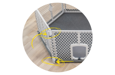 Dual-locking hinges on Petyard Protect