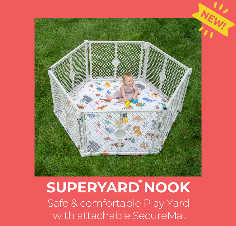 NEW Superyard Nook - Safe & comfortable Play Yard with attachable SecureMat 