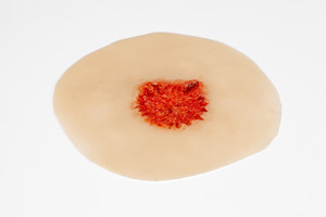 Medical Grade silicone wound, Gunshot Exit Wound Medium. 01 light skin tone Medical Grade silicone wound, Gunshot Exit Wound Medium. 01 light skin tone