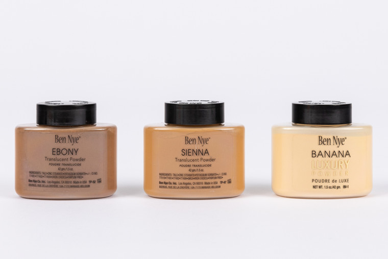 Ben Nye's loose setting powders are milled to a micro-fine consistency creating a silky-smooth texture that will help set and blend your Moulage applications.