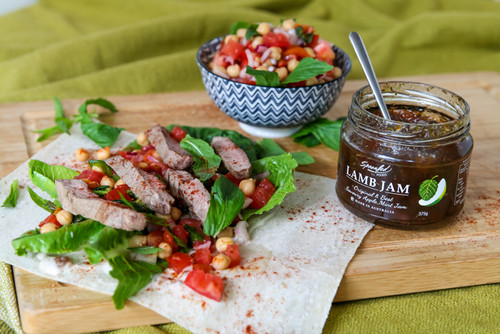 Moroccan lamb & chickpeas wrap with Lamb jam