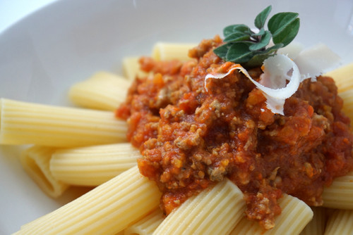 Italian sausage pasta with Smoked Tomato Snag Jam