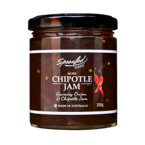 Chipotle Jam, savoury chipotle and onion jam, smokey aroma and flavour.