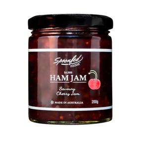 Ham Jam, savoury cherry jam, perfect with ham, turkey, chicken, kangaroo or cheese.
Please note this is a new jar size of 200g.