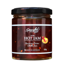 Deliciously combines the fresh taste of chilli with mellow caramelised onion.
Please note this is a new jar size of 200g.
