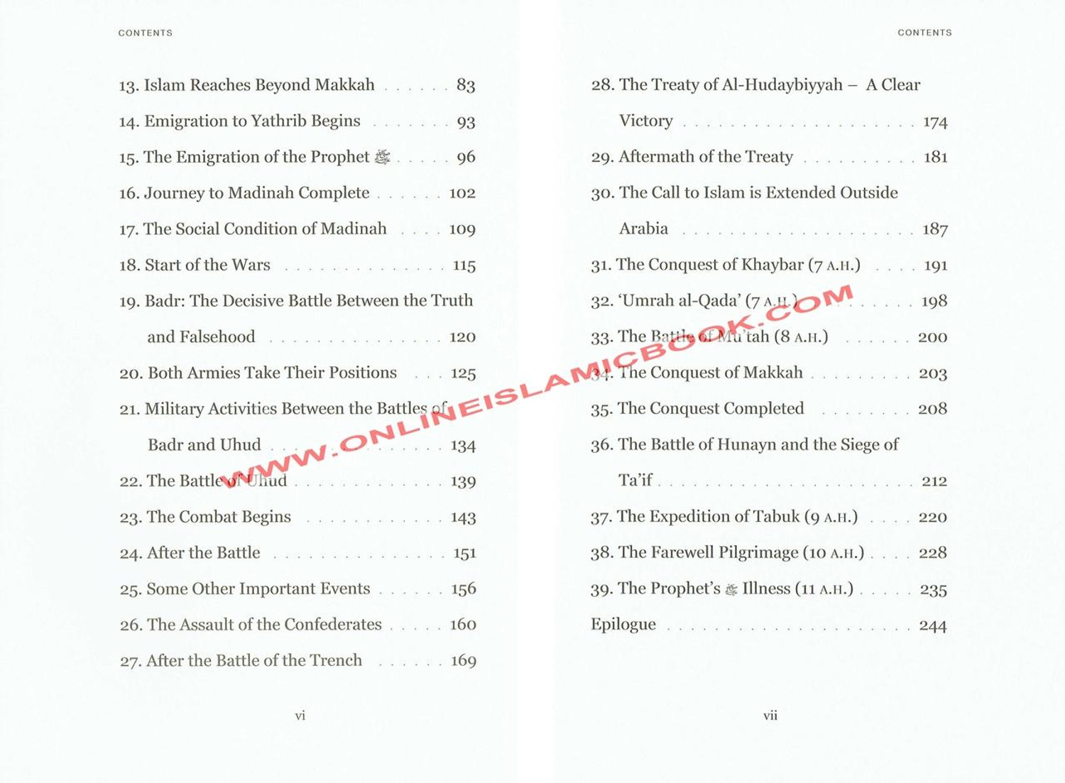 table of contents the prophet