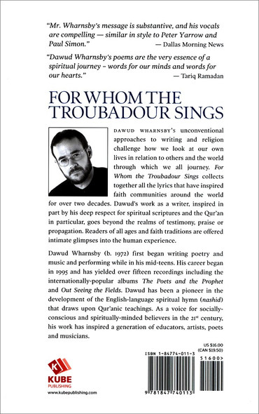 For Whom The Troubadour Sings By Dawud Wharns,9781847740113,
