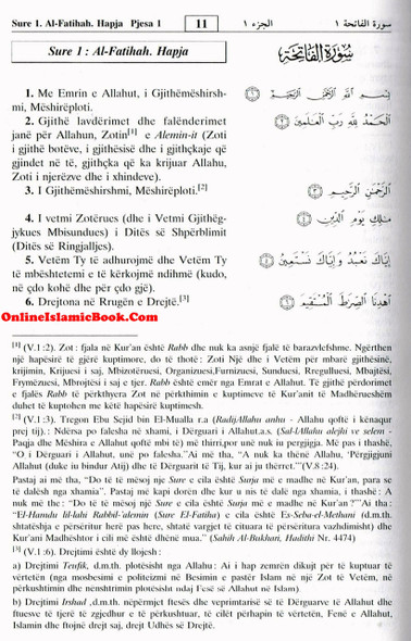 Quran in Albani Language (Shpjegimi I Kuptimeve Te Kuranit Te Larte Ne Gjuhen Shqipe) Arabic to Albani Translation By Dr. Muhsin Khan and Taqi-ud-Din Al-Hilali,