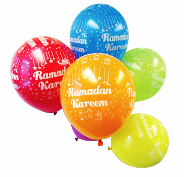 Ramadan Kareem Balloons (Pk of 10) Iftar Party Decor Eid Gifts Children Balloon