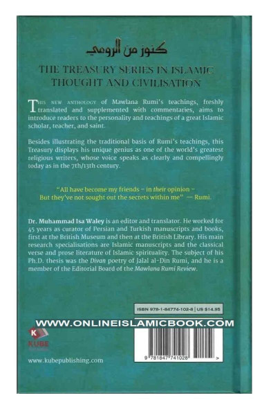 A Treasury of Rumi : Guidance on the Path of Wisdom and Unity (Treasury in Islamic Thought and Civilization) By Muhammad Isa Waley,,