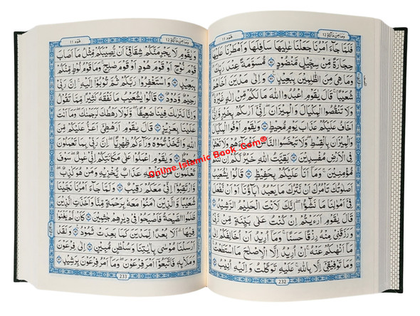 The Quran Arabic Only,15 Lines Pakistani / Indian/ Persian Script Medium Size Cream Paper, Ref 208