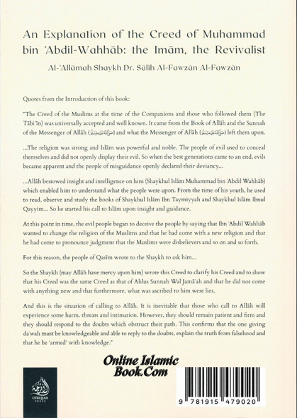 An Explanation of the Creed of Muhammad bin 'Abdil Wahhaab,9781915479020