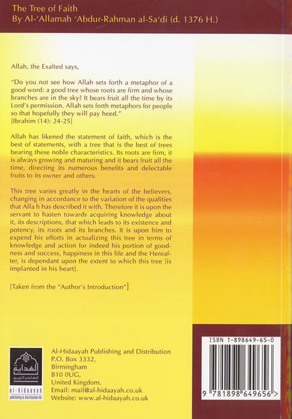 The Tree Of Faith By Abdul Rahman Bin Nasir As-Sa'adi,9781898649656,