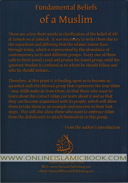 Fundamental Beliefs of a Muslim By Shaykh Saleh Fawzaan,9782987457558,