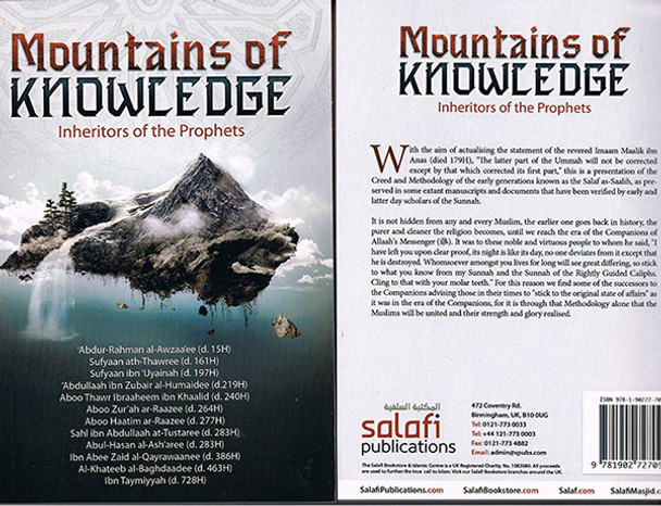 Mountain of knowledge Inheritors Of The Prophets By Abu Talhah Dawood Burbank,9781902727097,