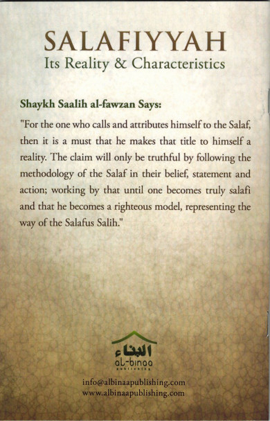 Salafiyyah Its Reality & Characteristics By Shaykh Saalih al-Fawzan,