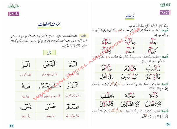 Qurani Qaida Or Noorani Qaida (Urdu Language) By Muhammad Idris,
