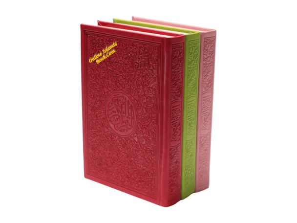 Al Quran Al Kareem (Rainbow Quran in beautiful different leather cover) Medium Size,