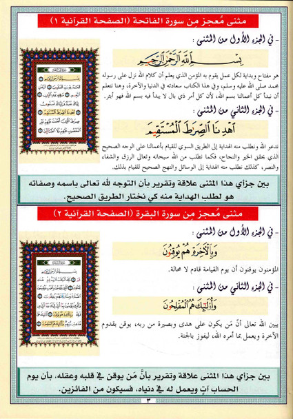Miraculous Dual Verses in Quranic Pages (Arabic Only)